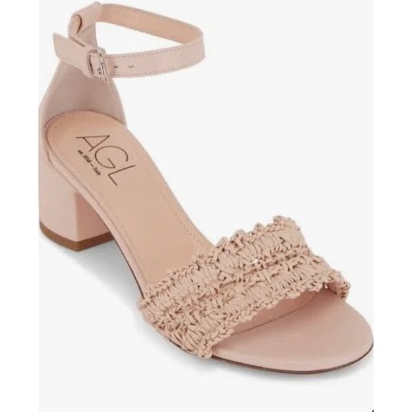 Agl Women's Crochet Penny Block Heel Sandals Penny Size 40 EU